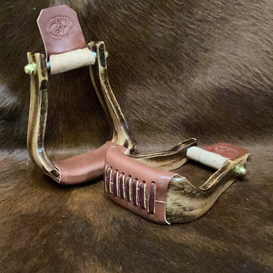 Nettles 2.5" The 75 Stirrups - Rustic Wrangler