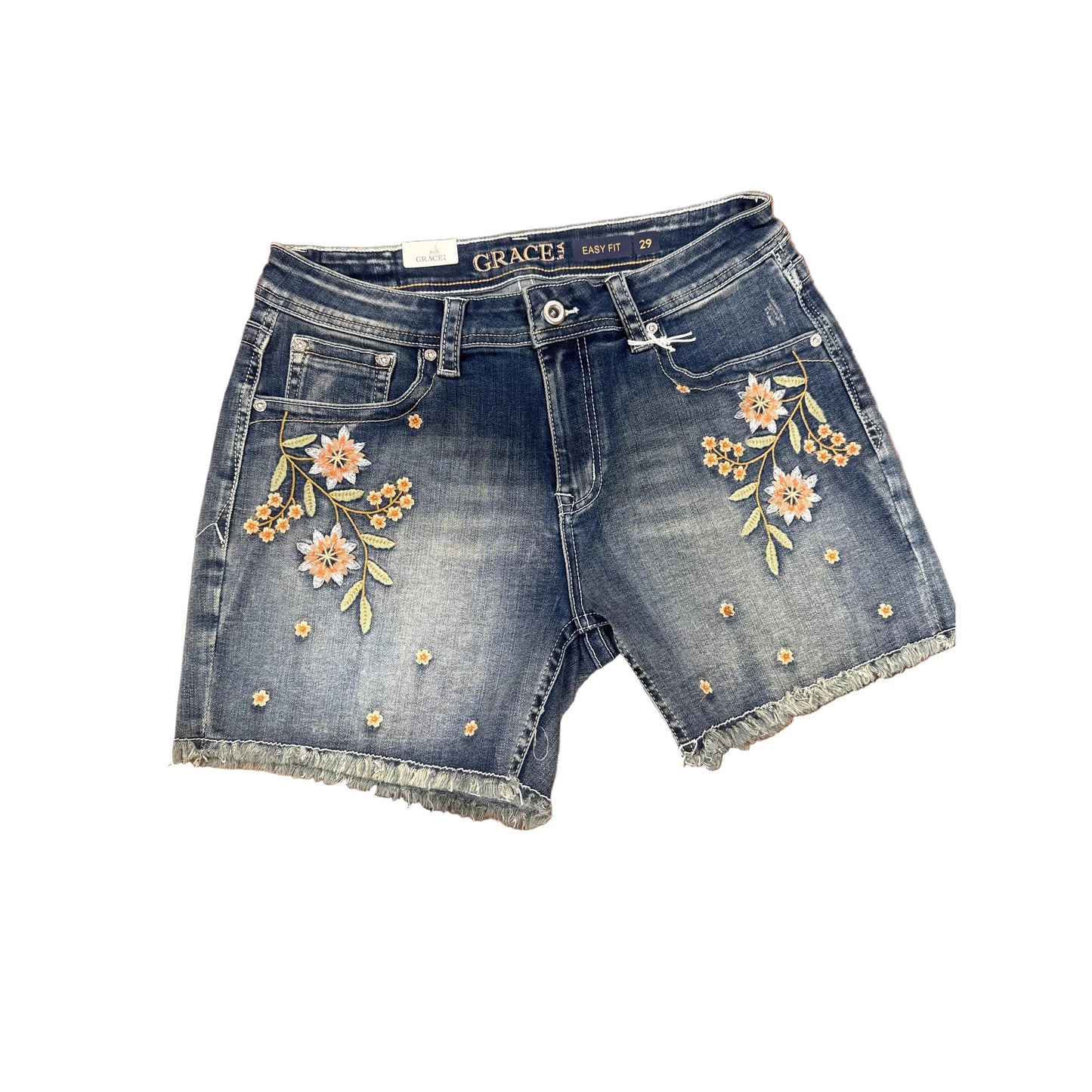 Grace in LA Women's Shorts- Embroidered