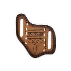 3D Pancake Boot Stitch Knife Sheath- Brown