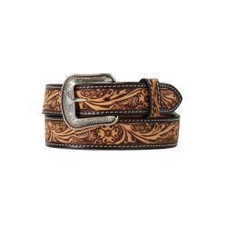 Ariat Men's Calf Hair Cut Out Belt- Brown