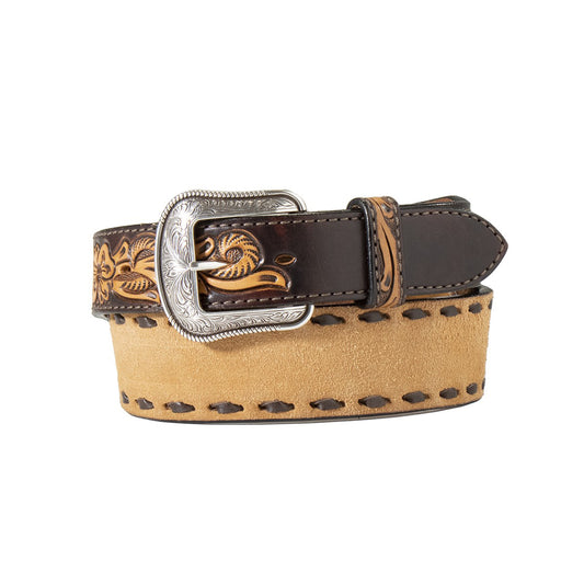 3D Men's Roughout Buck Lace Belt - Tan