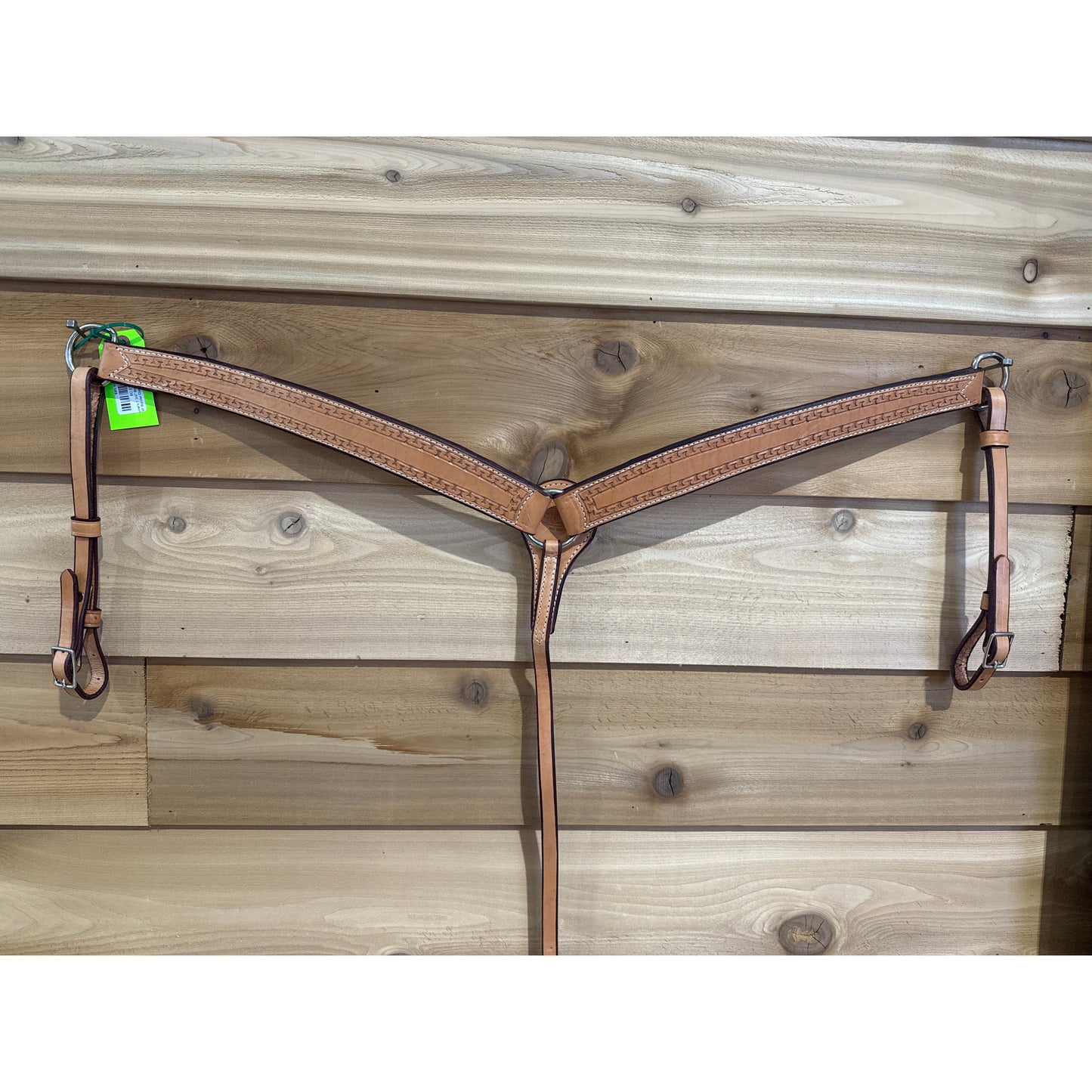 Irvine's 1 3/4" Breast Collar Running W Border Dark Oil