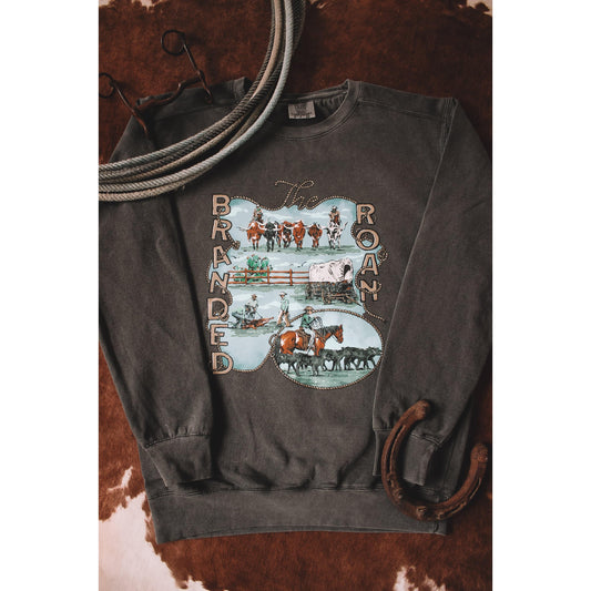 The Branded Roan The Heritage Crewneck-Pepper - Irvine Tack & Western Wear
