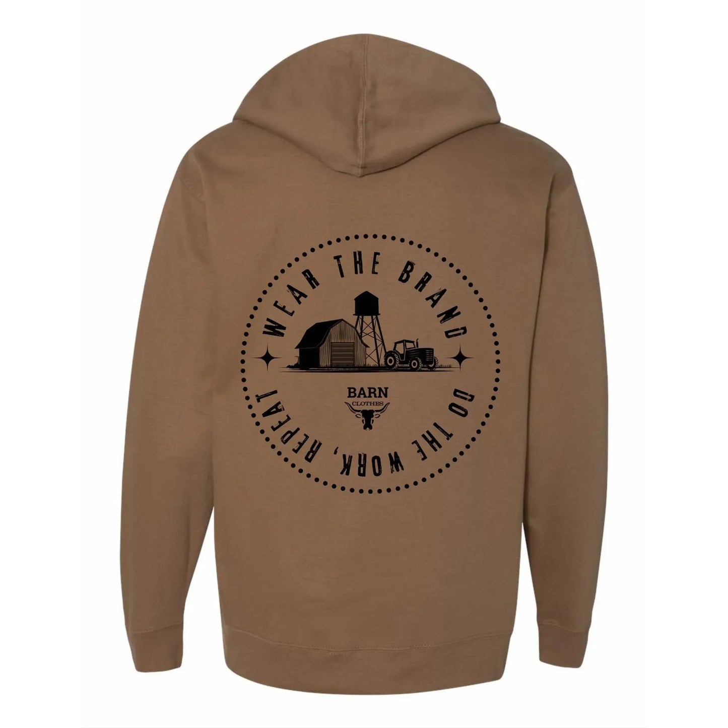 Barn Clothes Wear the Brand Long Sleeve Hoodie - Saddle White