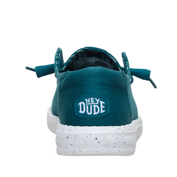 Hey Dude Women's Wendy Stretch Canvas Shoes- Deep Teal