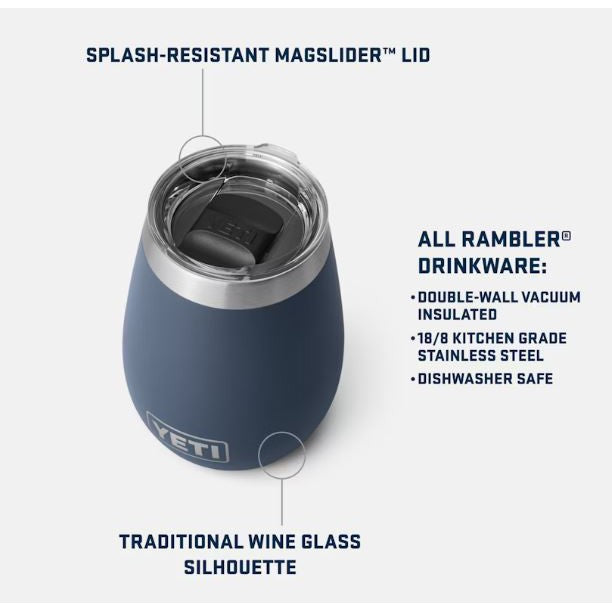 Yeti Rambler 295ml Wine Tumbler w/Magslider Lid - Black Forest Green