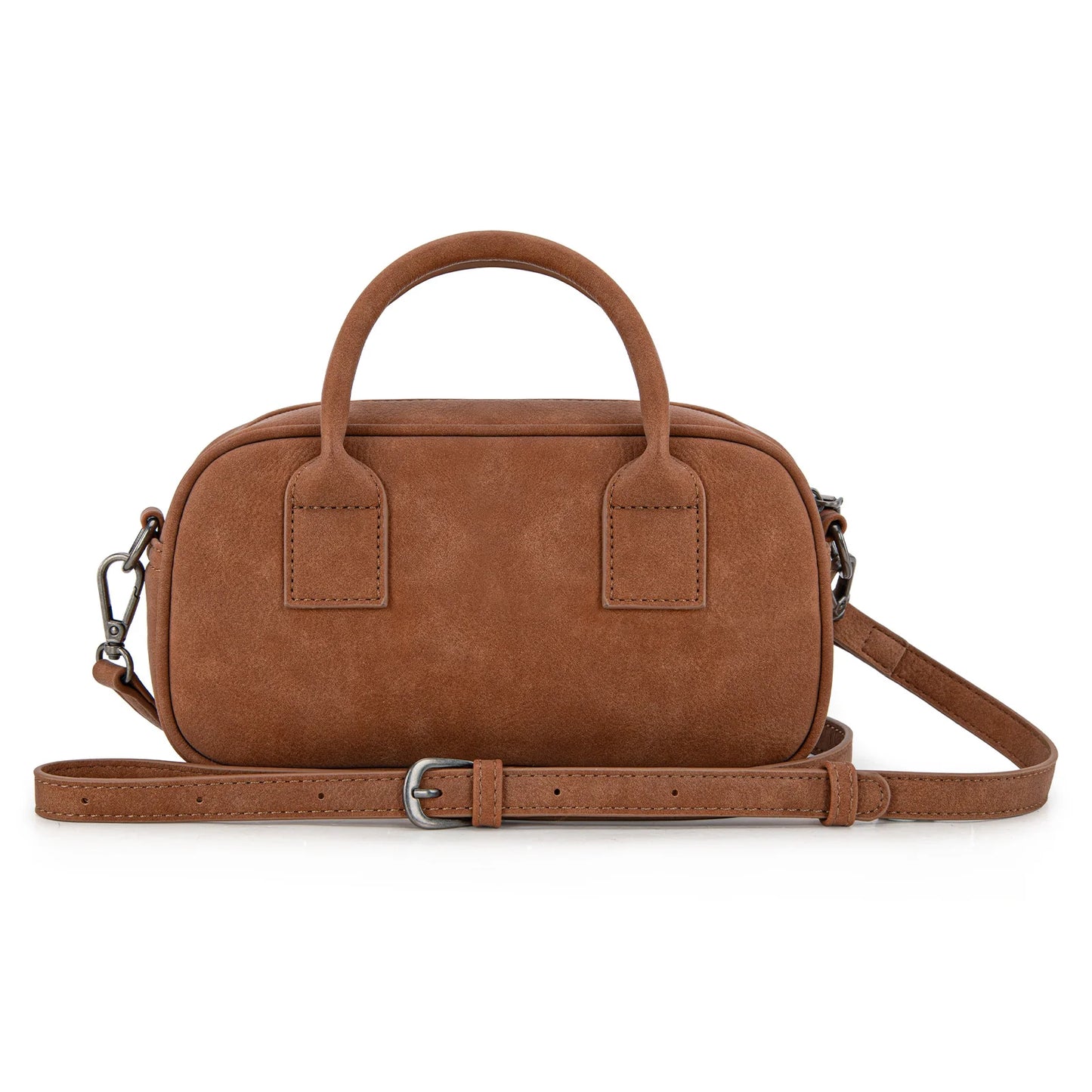 Wrangler Whipstitch Mini Satchel Crossbody Bag- Brown
