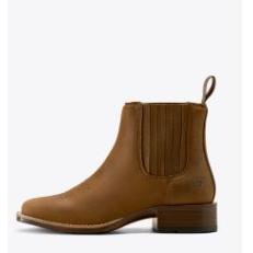 Ariat Women's Booker Chelsea Wide Square Toe Western Boot - Distressed Brown