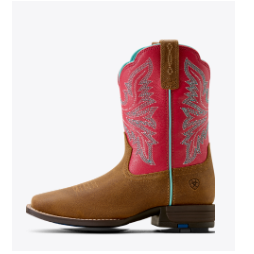 Ariat Youth Westwood Wide Square Toe Western Boot- Wicker