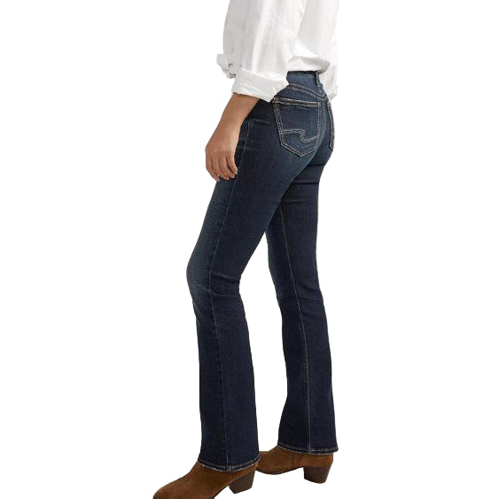 Silver Women's Suki Slim Mid Rise Bootcut Luxe Stretch Jeans - Indigo
