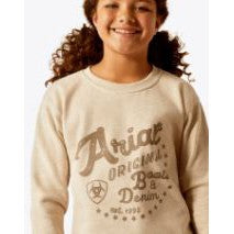 Ariat Girl's Long Sleeve Original Sweatshirt- Oatmeal Heather