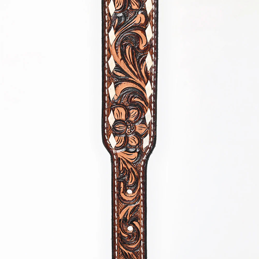 American Darling Western Hand Carved Leather Dog Collar