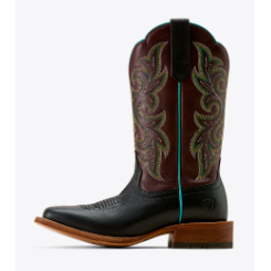 Ariat Women's County Lane Wide Square Toe Western Boot-Basic Black - Irvine Tack & Western Wear