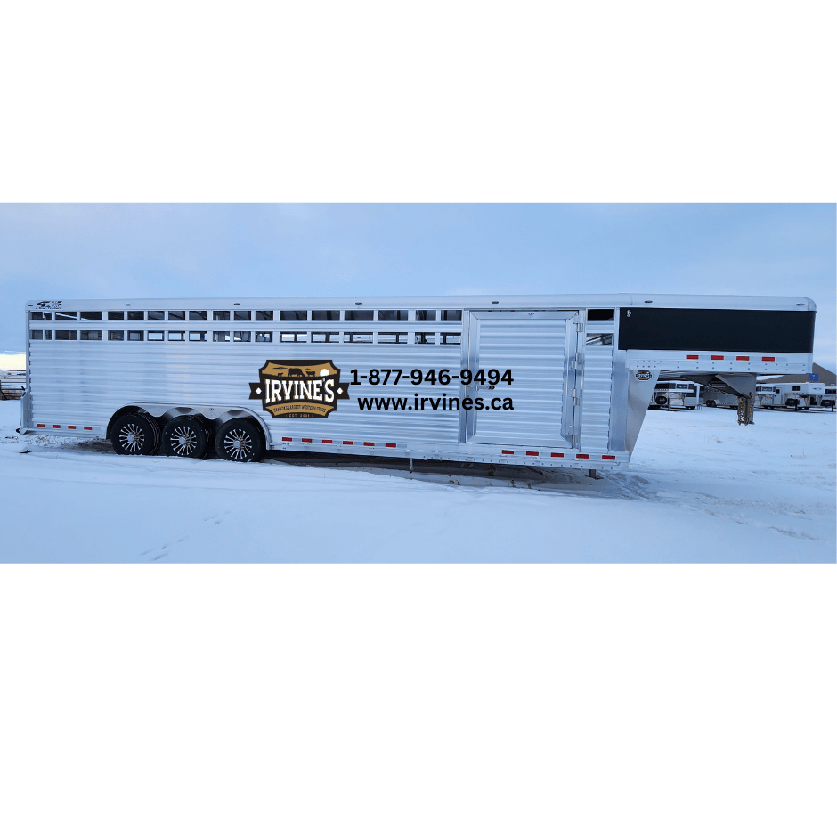 2026 4-Star 30' x 8'Wide Stock Trailer w/sliding centre gate