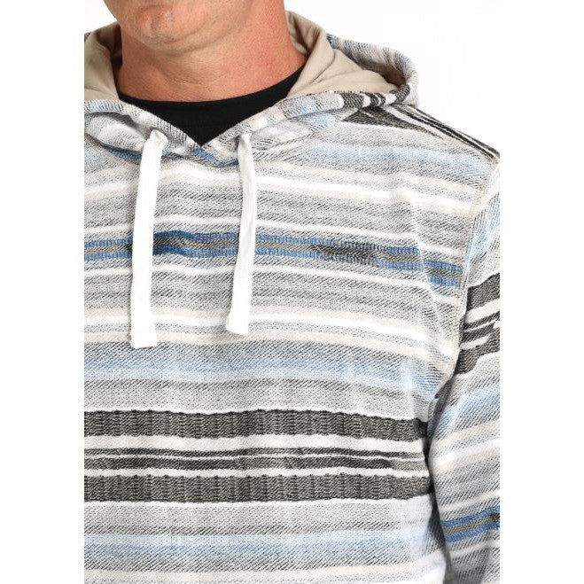 Cinch Men's Long Sleeve Stripe Hoodie - Multi