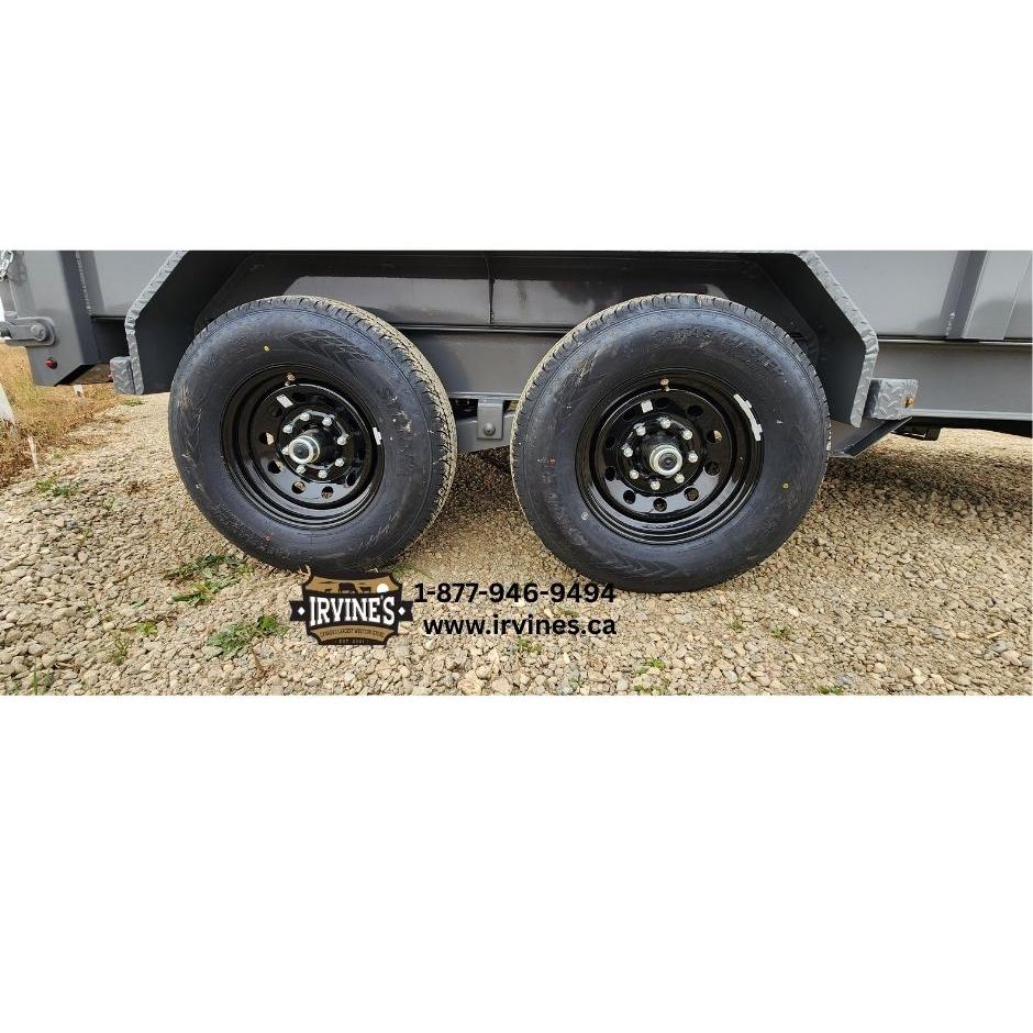 **RENTAL**  2026 Delco Dump Trailer - Grey