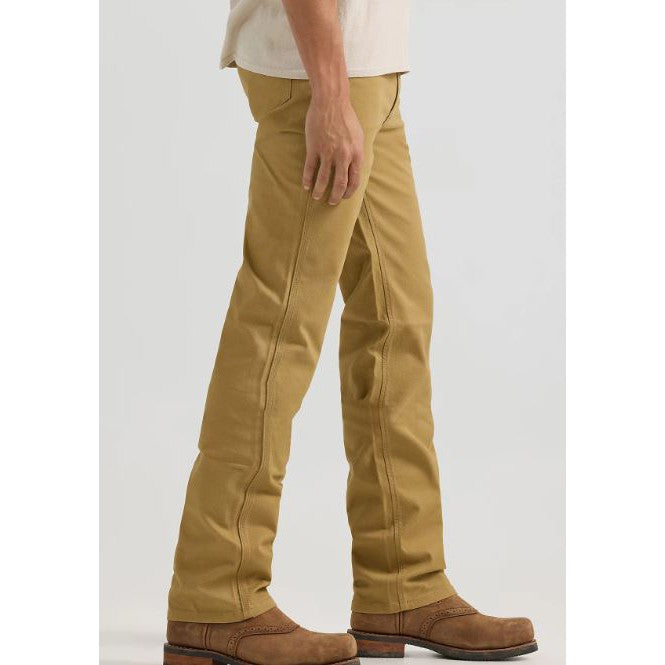 Wrangler Men's Performance Tough Comfort Cowboy Cut Slim Fit Canvas Jean-Kelp Brown