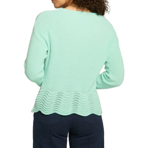 FDJ Women's Long Sleeve Scalloped Hem Sweater - Assorted Colours