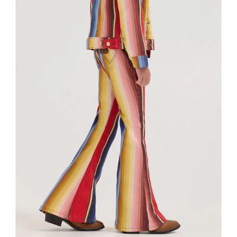 Wrangler Girl's Lainey Wilson Bell Bottom Jeans- Rodeo Stripe