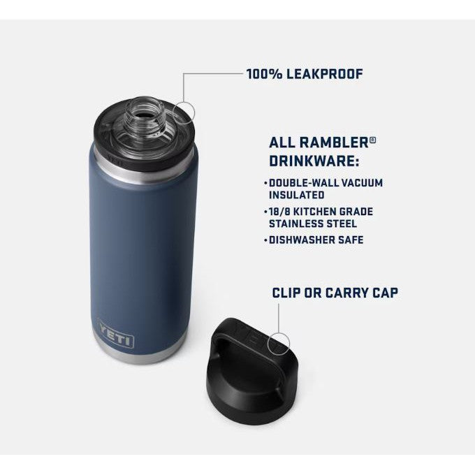 Yeti Rambler 769ml Bottle w/Chug Cap - Big Sky Blue