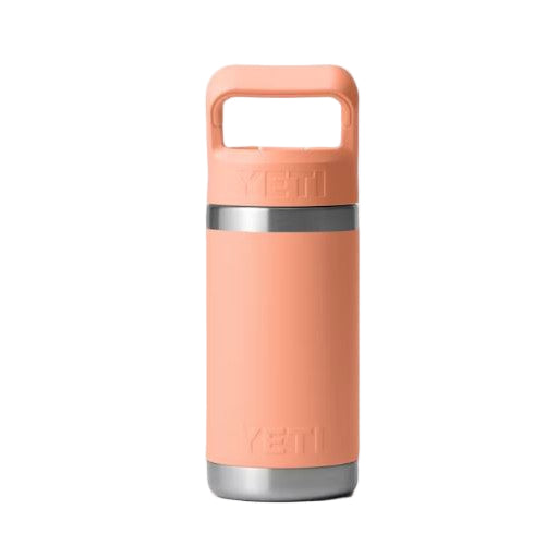 Yeti Rambler Jr 355ml Kids Water Bottle w/Coloured Straw Cap - Lowcountry Peach