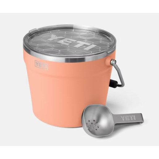 Yeti Rambler Beverage Bucket w/Lid - Lowcountry Peach