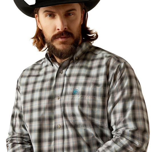 Ariat Men's Pro Series Jamison Classic Fit Long Sleeve Shirt - Grey