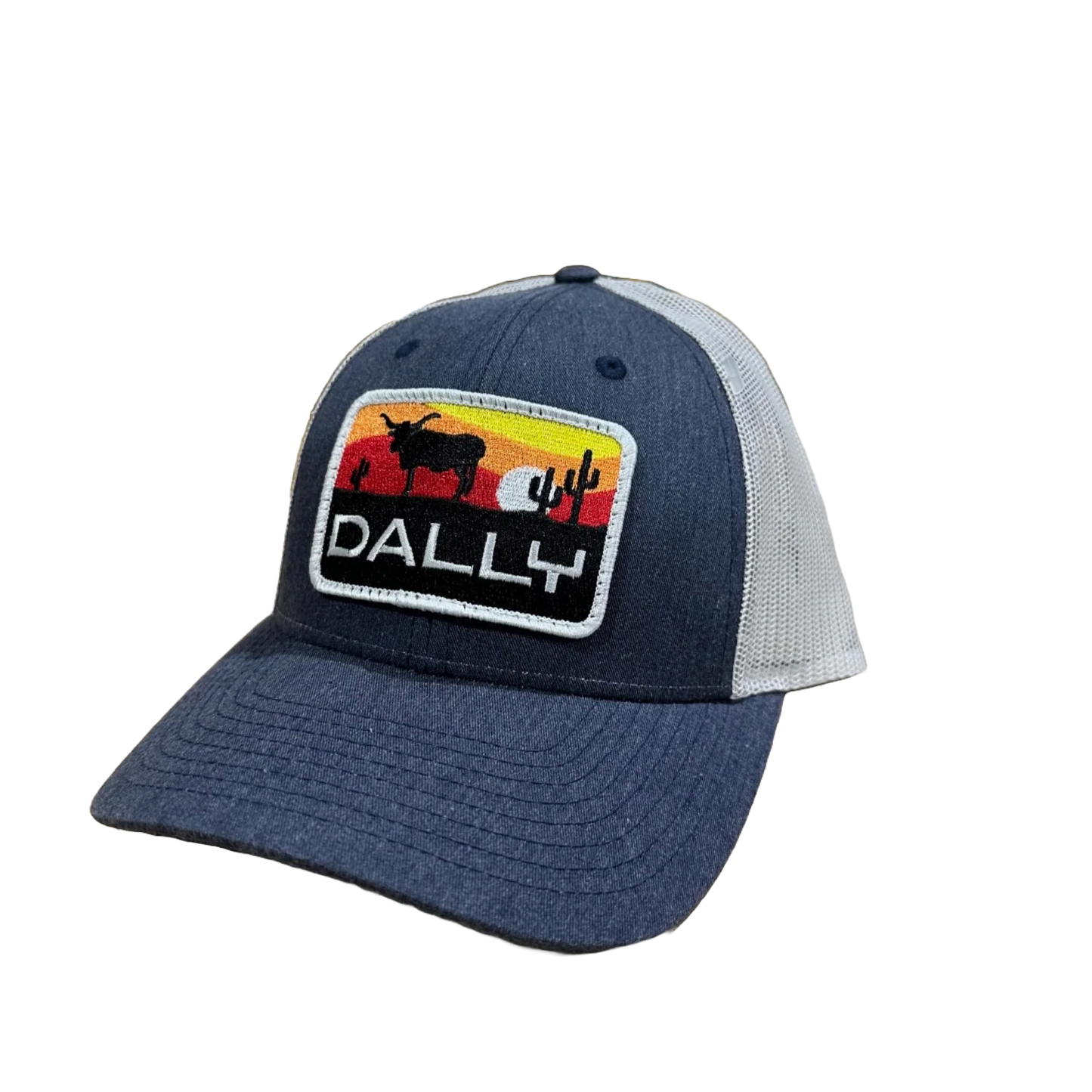 Dally Up Caps Longhorn Sunset Embroidered Patch - Multiple Colors