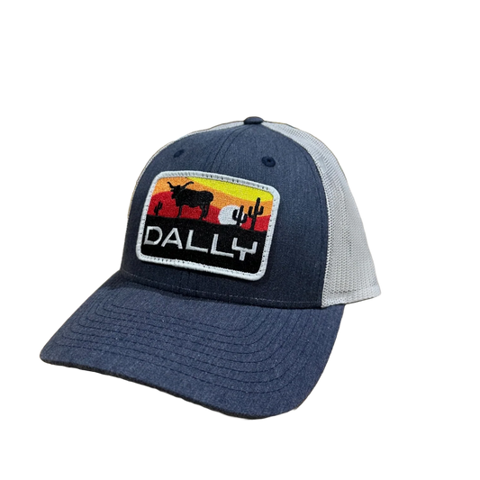 Dally Up Caps Longhorn Sunset Embroidered Patch - Multiple Colors