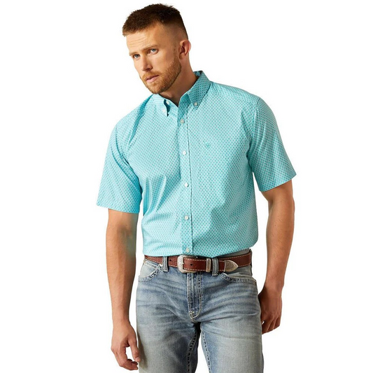 Ariat Men's Short Sleeve Westin Short Sleeve Shirt-Light Blue