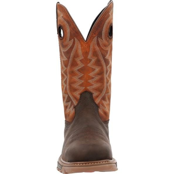 **Rocky Men's Carbon 6 Waterproof Pull On Western Boots - Brown