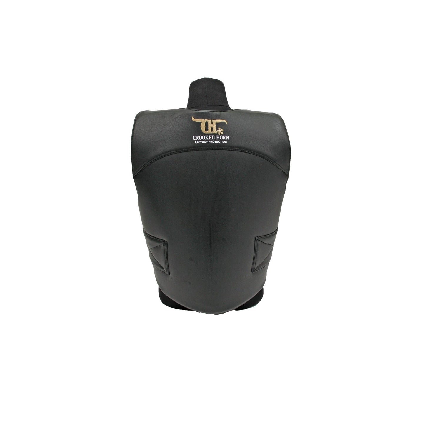 Crooked Horn Bull Rider/Bull Fighter Pleather Protective Vest - Black