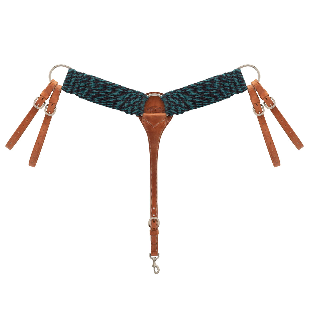 Weaver Mohair Roper Breast Collar Navy/Turquoise