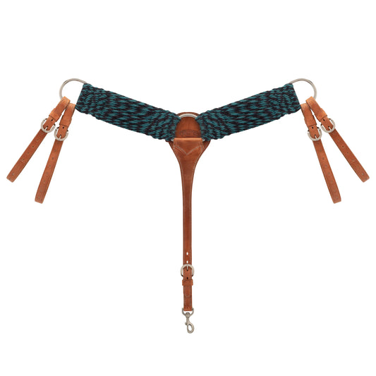 Weaver Mohair Roper Breast Collar Navy/Turquoise