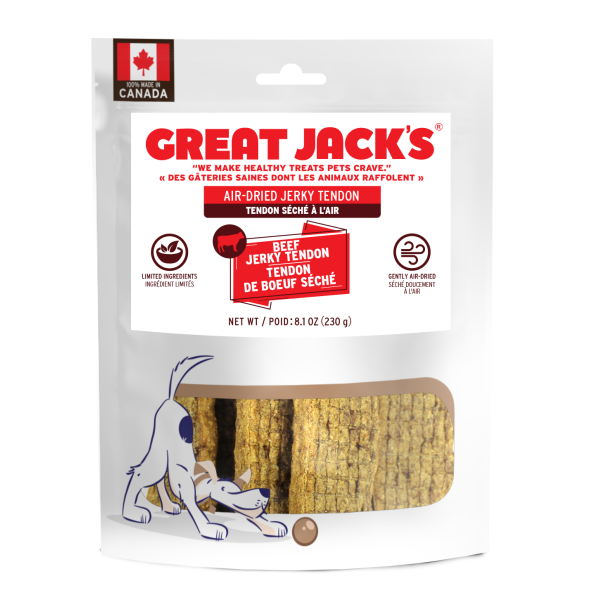 Great Jacks Dog Treat Beef Jerky Tendon-230g