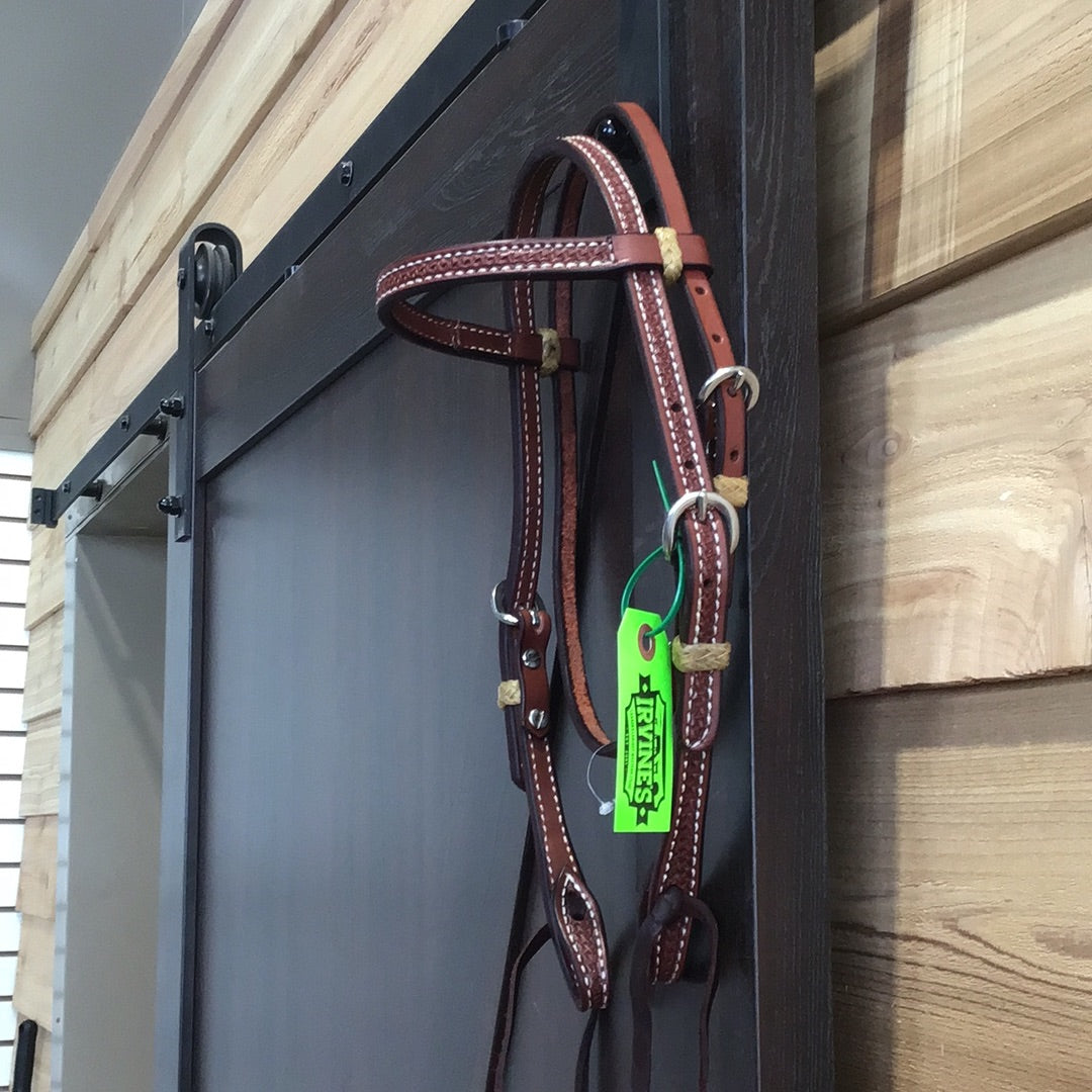 Irvine's Browband Headstall Basket Stamo-Pony