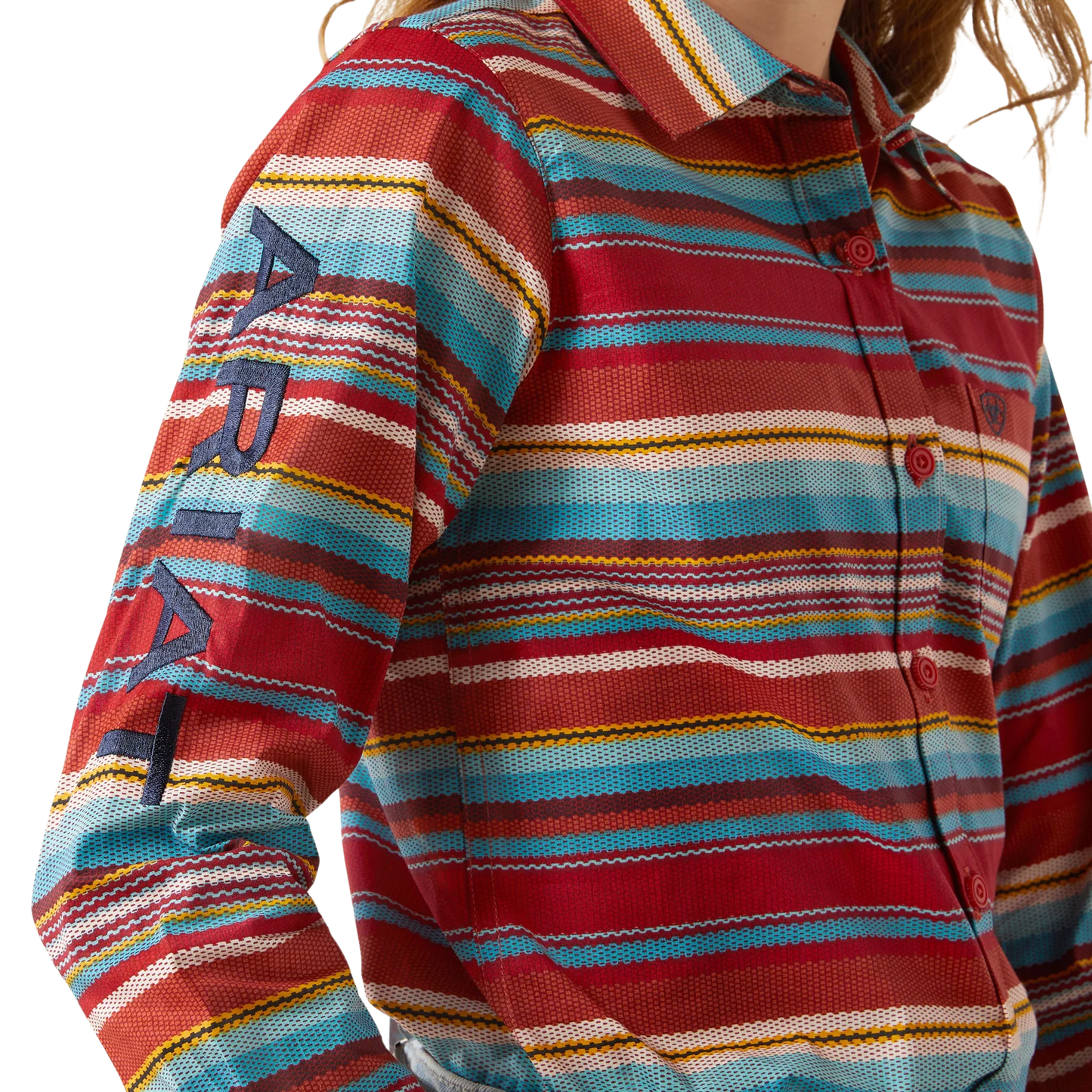 Ariat Girl's Team Kirby Long Sleeve Shirt - Iris Serape