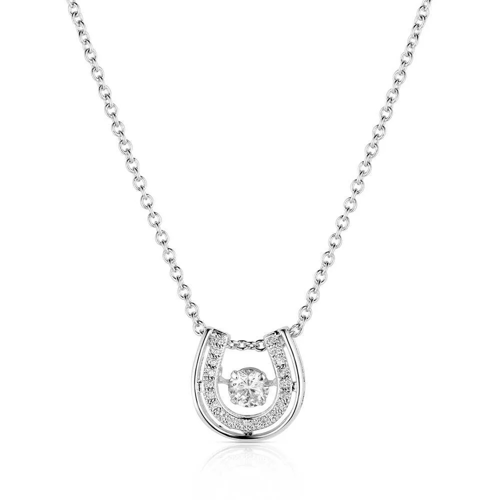 Montana Silversmiths Dancing Cubic Zirconia Horse Shoe
