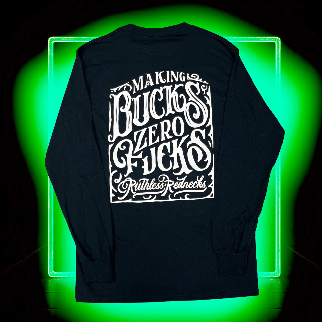 Ruthless Rednecks MBZF Whiskey Long Sleeve Tee Shirt - Black