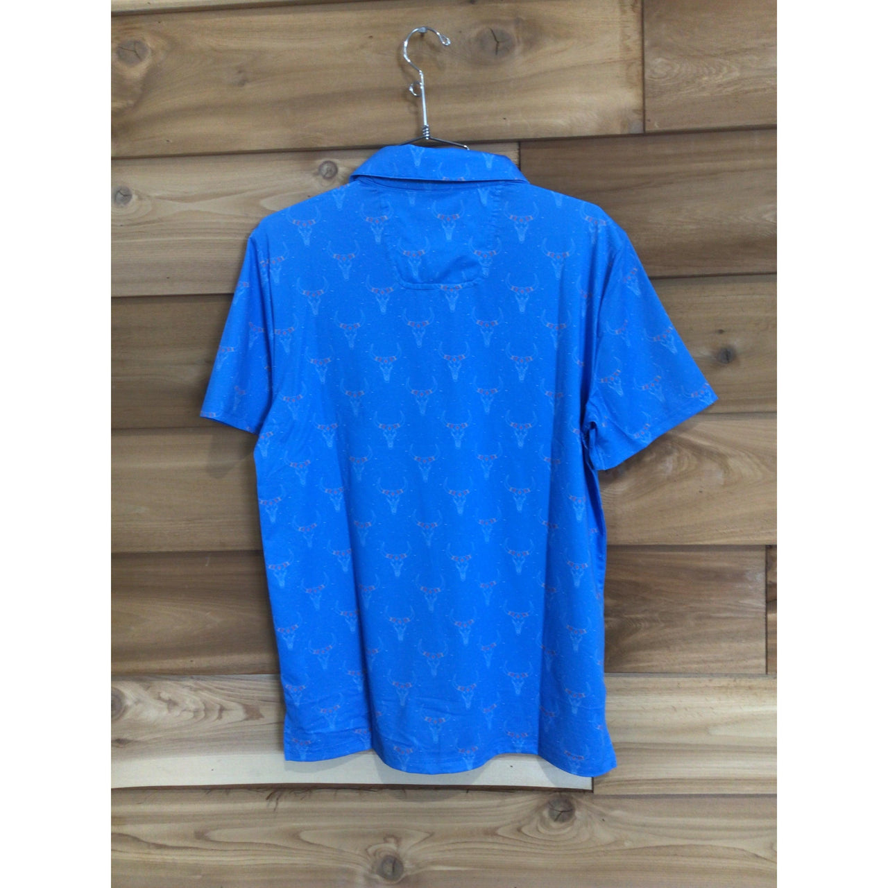 Rock & Roll Men's Skull  Printed Polo- Blue