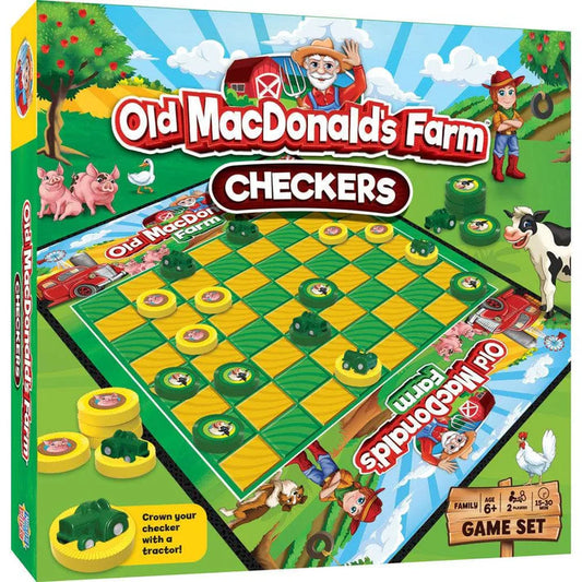 Masterpiece Old MacDonald's Farm Checkers Board Game