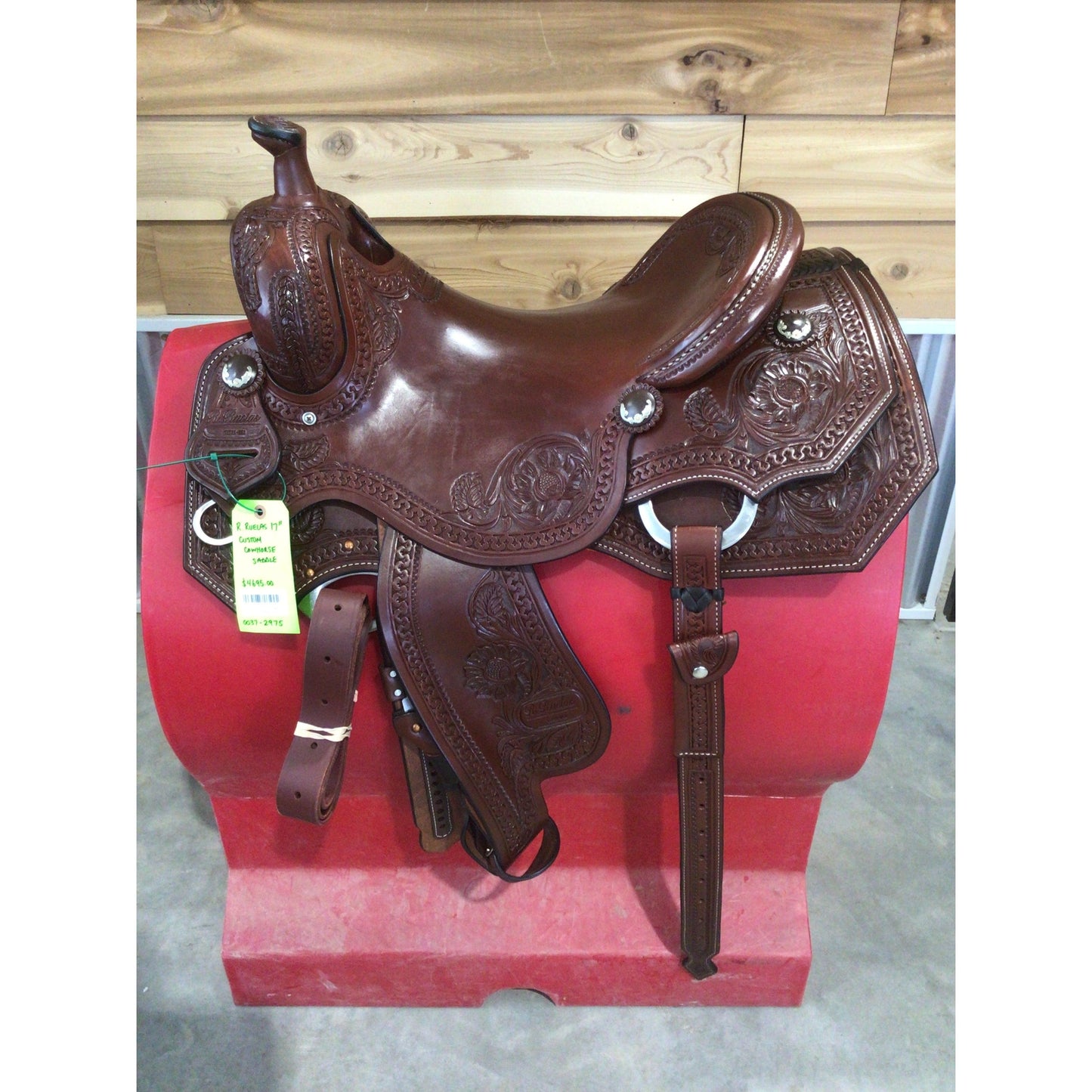 R. Ruelas 17" Custom Cowhorse Saddle