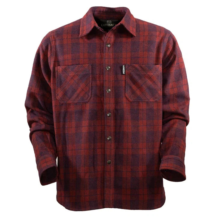 Outback Trading Men's Clyde Big Shirt - Red