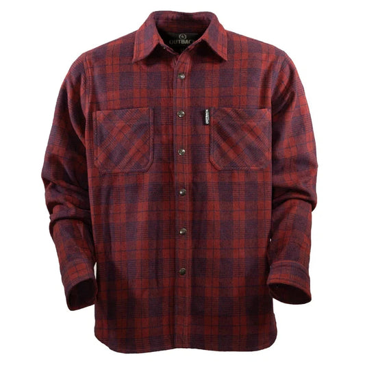 Outback Trading Men's Clyde Big Shirt - Red