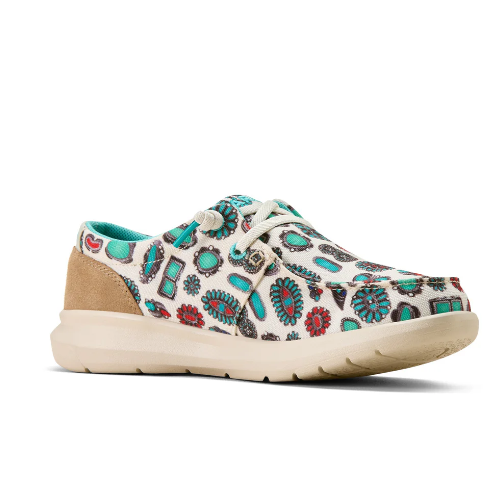 Ariat Womens Hilo Shoes - Turquoise Jewelry Box /Camel Suede