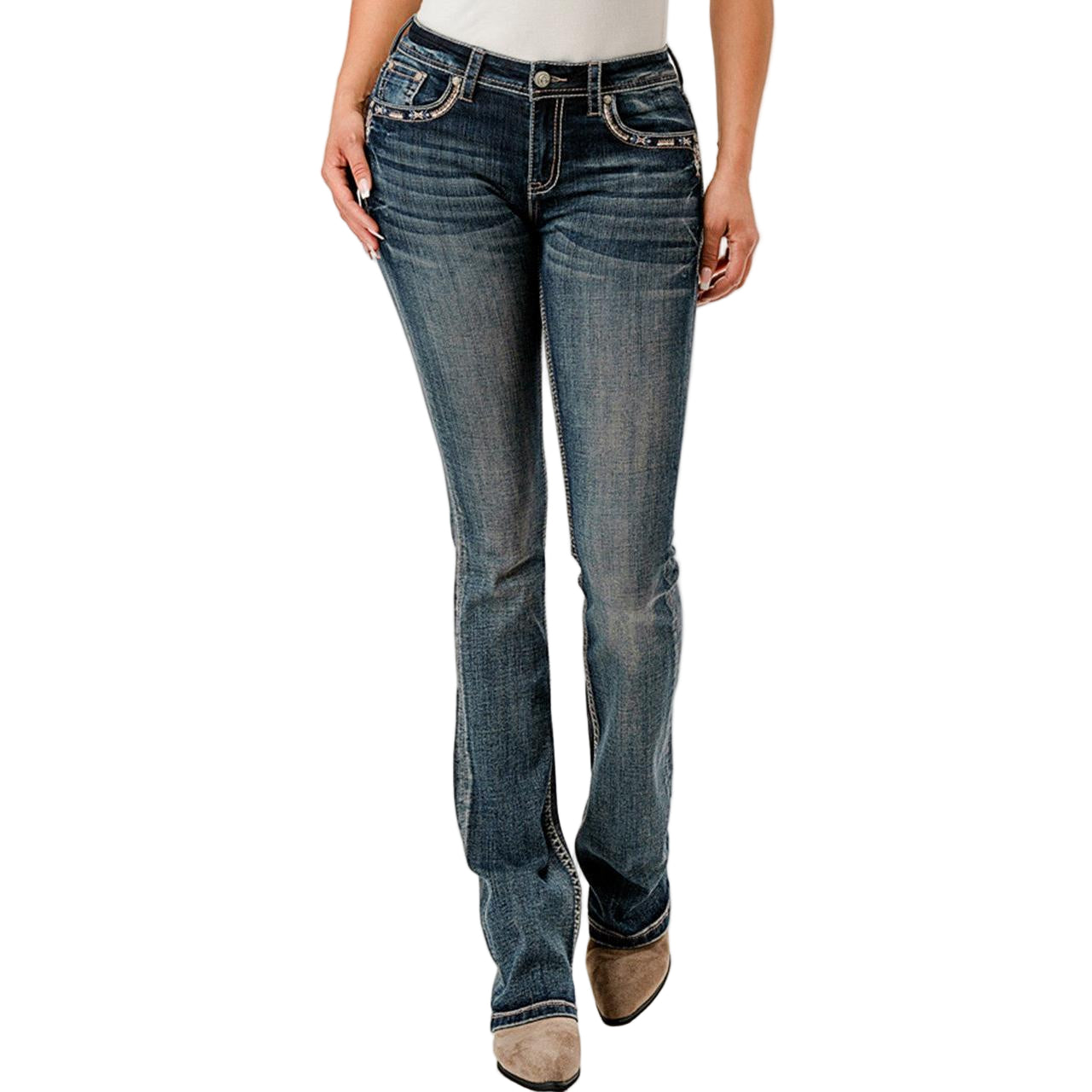Grace in LA Women's Steerhead Jean - Tan