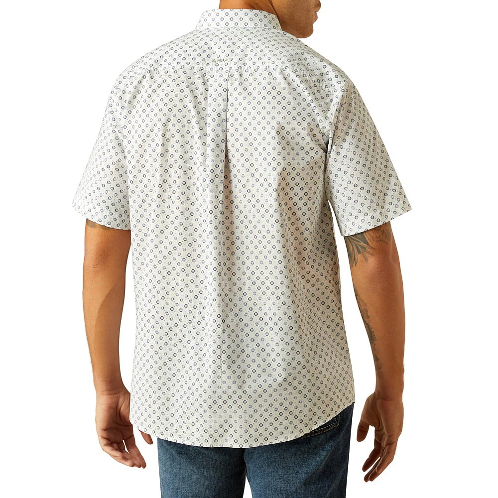 Ariat Men's Short Sleeve Shawn Classic Fit Shirt- White