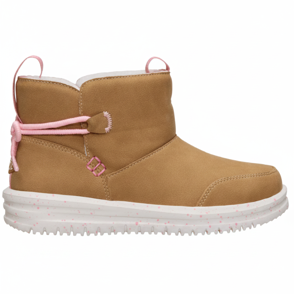 Hey Dude Youth Camden Bow Boot - Chestnut