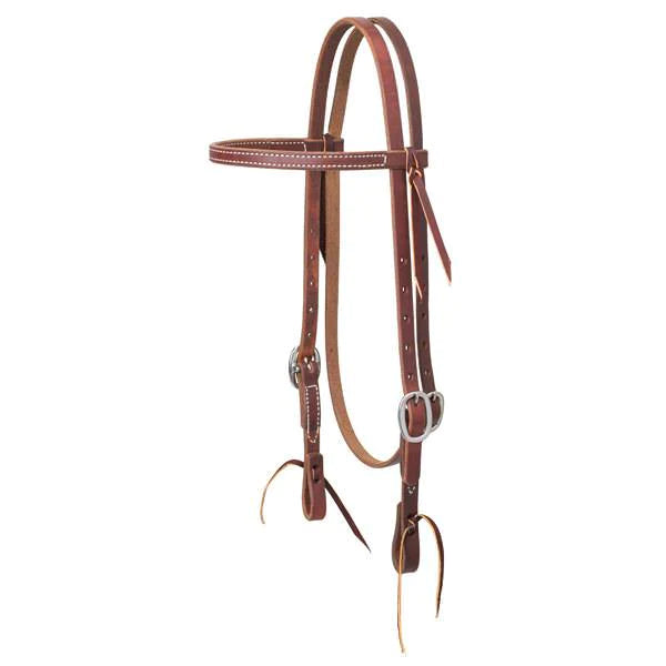 Weaver Working Cowboy Single-Ply Browband Headstall w/Tie Ends