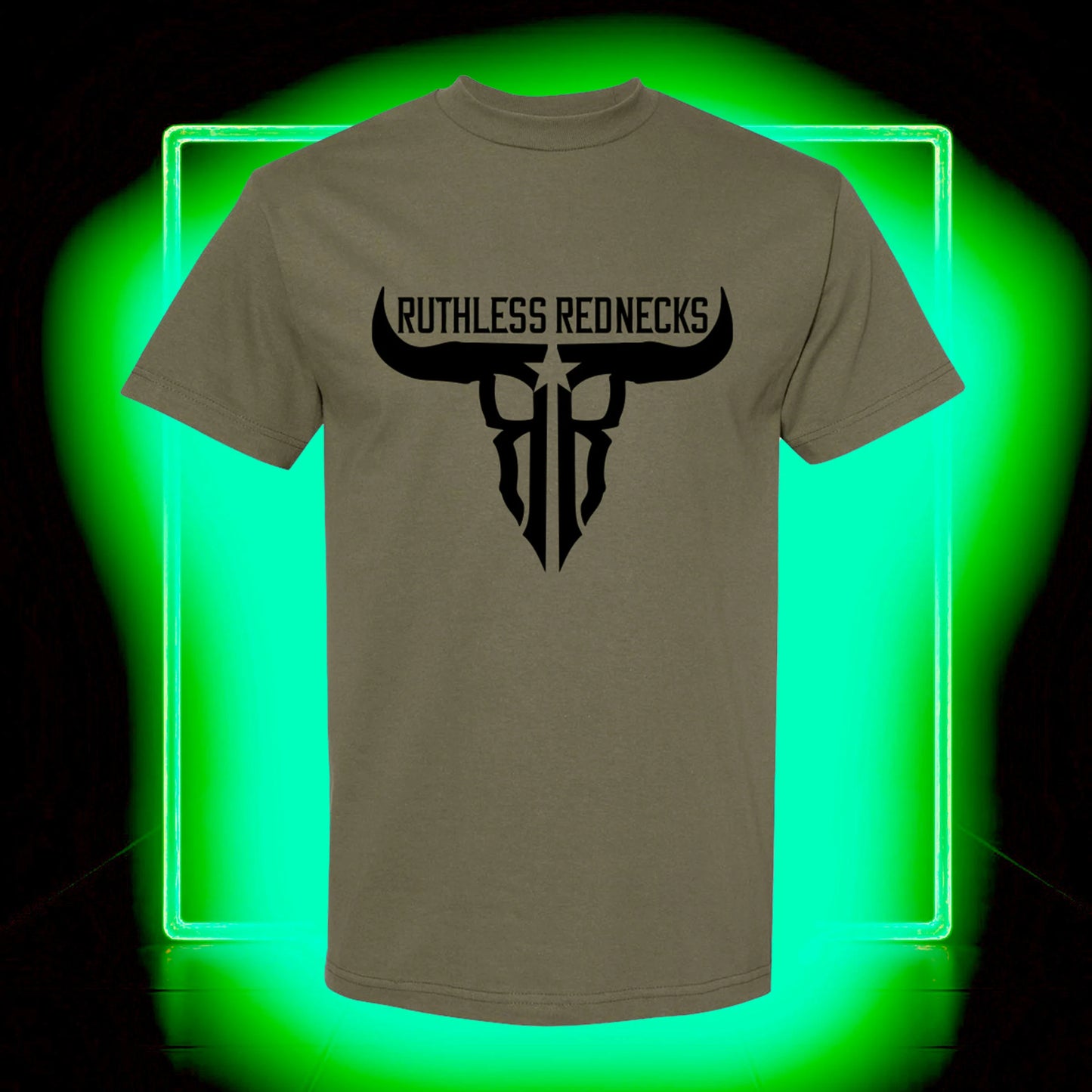 Ruthless Rednecks Raw Talent Short Sleeve Tee Shirt - Army